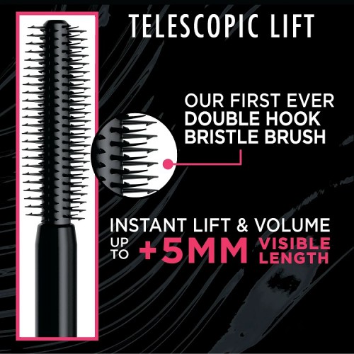 Skropstu Tuša Telescopic Lift Extra Black