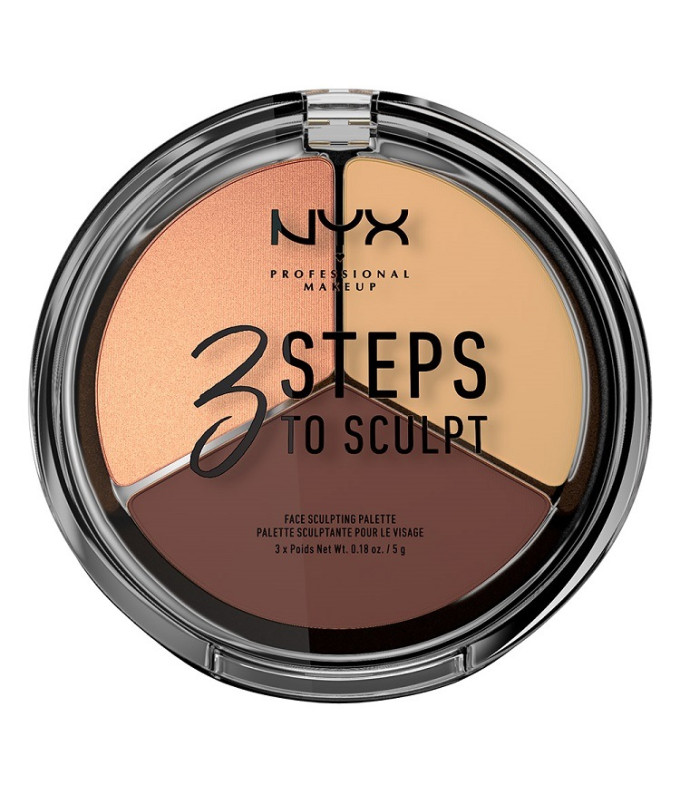 Izgaismošanas Un Kontūrēšanas Palete 3 Steps To Sculpt Medium