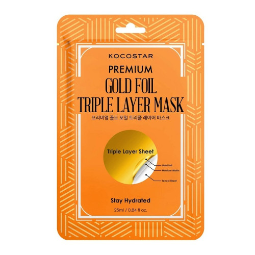  Premium Gold Foil Sejas Maska Stay Hydrated