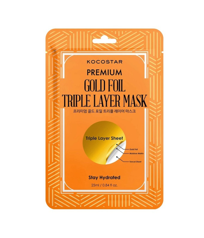  Premium Gold Foil Sejas Maska Stay Hydrated