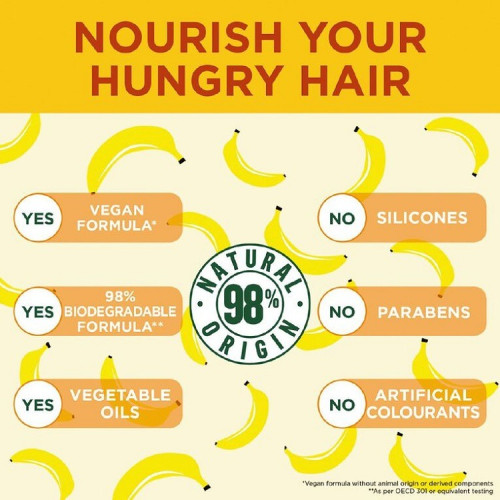  Fructis Banana Hair Food Barojoša Maska Sausiem Matiem 390ml